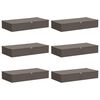 vidaXL Aufbewahrungsbox 6 Stk. Vliesstoff 90 x 48 x 15 cm 64,8 L Grau