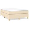 vidaXL Boxspringbettgestell Creme 140x200 cm Stoff