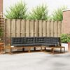 vidaXL Outdoor-Sofagarnitur 4 St&uuml;ck Natur und Anthrazit