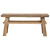 vidaXL Bank Natur 100 x 29 x 43,5 cm Massivholz Teak