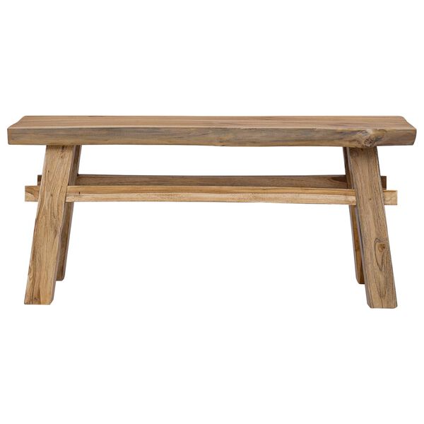 vidaXL Bank Natur 100 x 29 x 43,5 cm Massivholz Teak