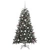 vidaXL K&uuml;nstlicher Weihnachtsbaum Gr&uuml;n 150 cm PVC, Plastik und Stahl
