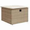 vidaXL 6-tlg. Garten-Sofagarnitur mit Kissen Beige Poly Rattan Akazie