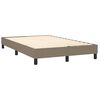 vidaXL Boxspringbett mit Matratze & LED Taupe 120x200 cm Stoff