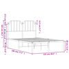 vidaXL Bettgestell mit Kopfteil Metall Wei&szlig; 120x190 cm