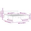 vidaXL Bettrahmen mit Kopfteil Braun 200 x 200 cm Massives Kiefernholz