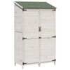 vidaXL Gartenschuppen Wei&szlig; 106 x 56 x 176,5 cm Massivholz aus Fichte