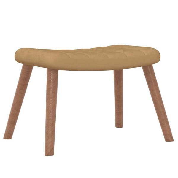 vidaXL Schaukelstuhl mit Hocker Samt Braun