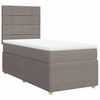 vidaXL Boxspringbett mit Matratze Taupe 90x200 cm Stoff