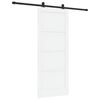 vidaXL Schiebet&uuml;r Wei&szlig; und Schwarz 83 x 202 cm Massives Kiefernholz