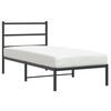 vidaXL Bettgestell mit Kopfteil Metall Schwarz 90x200 cm