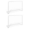 vidaXL Fu&szlig;balltore 2 Stk. mit Netzen 182&times;61&times;122 cm Stahl Wei&szlig;
