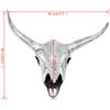 vidaXL Wanddekoration Stiersch&auml;del Silbern Aluminium