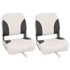 vidaXL Bootssitze 2 Stk. mit Hoher R&uuml;ckenlehne Klappbar 41x36x48 cm