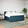 vidaXL Boxspringbett mit Matratze Blau 200x200 cm Samt
