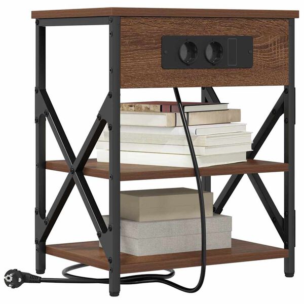 vidaXL Nachttisch Braun Eichen-Optik 41 x 31 x 51 cm Holzwerkstoff