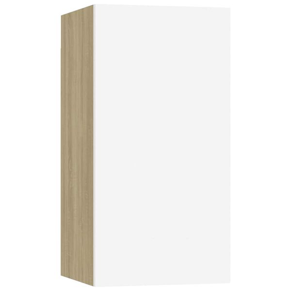 vidaXL TV-Schrank Weiß Sonoma-Eiche 30,5x30x60 cm Holzwerkstoff