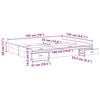 vidaXL Aufbewahrungsbettgestell Artisan-Eiche 135 x 190 cm