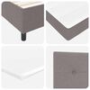 vidaXL LED Boxspringbett mit Matratze Taupe 200 x 200 cm Stoff