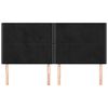 vidaXL Kopfteil Schwarz 160x5x118/128 cm Samt