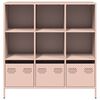 vidaXL Highboard Rosa 101,5x39x103,5 cm Stahl