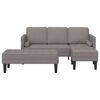 vidaXL Sofa Set mit Kissen 2 pcs Taupe Polyester