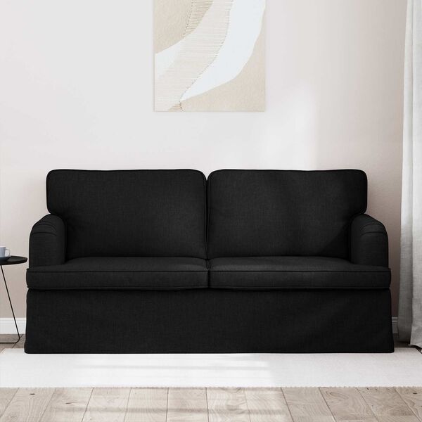 vidaXL Sofa 140cm Schwarz Metall