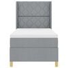 vidaXL Boxspringbett mit Matratze Hellgrau 100 x 200 cm Stoff