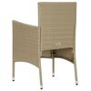 vidaXL 5-tlg. Garten-Essgruppe Poly Rattan und Glas Beige