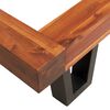 vidaXL Massivholzbett mit Baumkante Akazie 120 cm