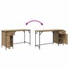 vidaXL Computertisch Artisan-Eiche 131 x 48 x 75 cm Holzwerkstoff