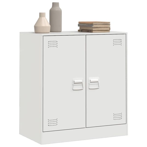 vidaXL Sideboard Weiß 67x39x73 cm Stahl