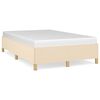 vidaXL Bettgestell ohne Matratze Creme 120x200 cm Stoff