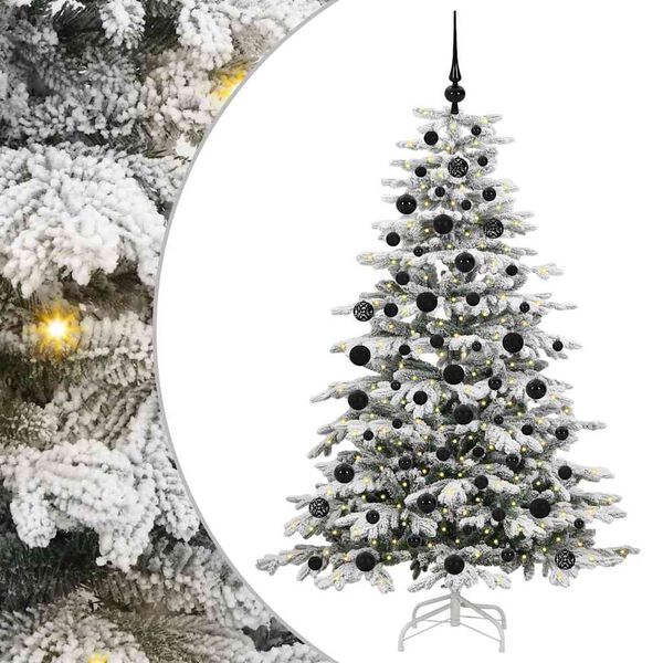 vidaXL K&uuml;nstlicher klappbarer Weihnachtsbaum Wei&szlig; 180 cm PE und PVC