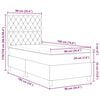 vidaXL LED Boxspringbett mit Matratze Rosa 90 x 190 cm Stoff