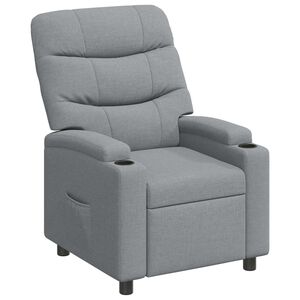 vidaXL Liegestuhl Hellgrau 75 x 93 x 102 cm Stoff