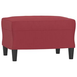 vidaXL Fu&szlig;hocker Weinrot 60x50x41 cm Kunstleder