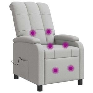 vidaXL Massage Relaxsessel Wolkengrau Stoff