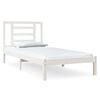 vidaXL Massivholzbett ohne Matratze Wei&szlig; 90x190 cm Kiefernholz