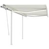 vidaXL Markise Manuell Einziehbar mit LED 3,5x2,5 m Creme