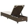 vidaXL Sonnenliege mit Auflagen Braun 55x200x25,5cm Poly Rattan