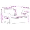 vidaXL Sofa 2 pcs Creme 155 x 82 x 80 cm Stoff