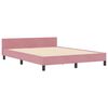 vidaXL Boxspringbett mit Kopfteil Rosa 140 x 200 cm Samt