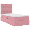 vidaXL Bett mit Stauraum und LED mit Matratze Rosa 90 x 200 cm Samt
