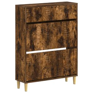 vidaXL Schuhschrank DELFT 78 x 24 x 103 cm Holzwerkstoff Raucheiche