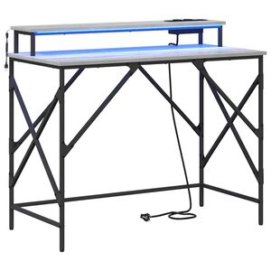 vidaXL Schreibtisch Sonoma-Grau 100 x 50 x 86,5 cm Holzwerkstoff