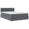 vidaXL Bett mit Stauraum und LED mit LED Dunkelgrau 140 x 190 cm Samt