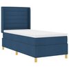vidaXL Boxspringbett mit Matratze mit Kopfteil Blau 90 x 190 cm Stoff