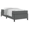 vidaXL Boxspringbett Dunkelgrau 90 x 190 cm Stoff