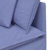 vidaXL Modulares Sofa mit Kissen Stoff Jeansblau